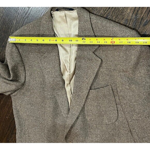 Lands End Blazer Men’s 41 R Brown Wool Lambswool Sport Coat Two Button Academia - Picture 10 of 10